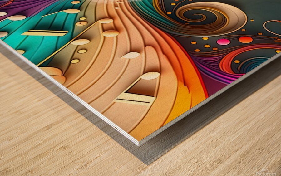 Morning Coffee and Music 5 Wood print