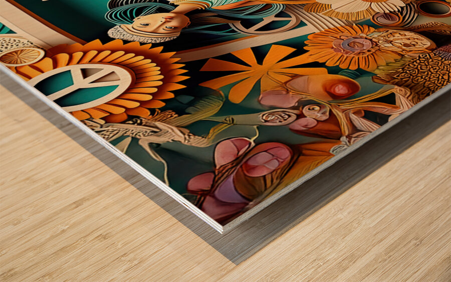 Groovy Wall Mural 2 Wood print