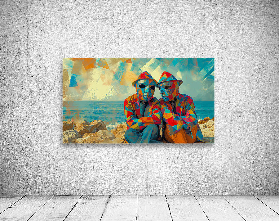 Geometric Bliss by the Sea - Arte de Pared Art Deco en Acrilico by Design Delight Wall Preview