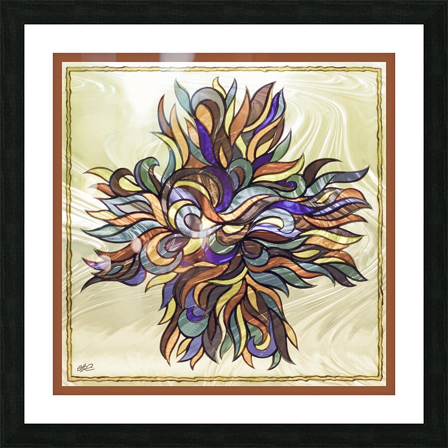 Flames-SoftTones Picture Frame print