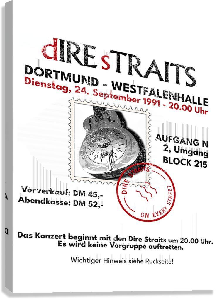 Dire Straits 54 Canvas Print