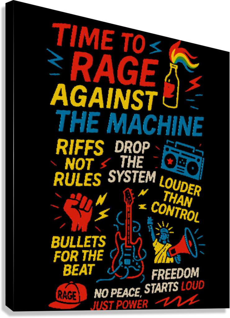 Rage Against the Machine 40 Canvas Print