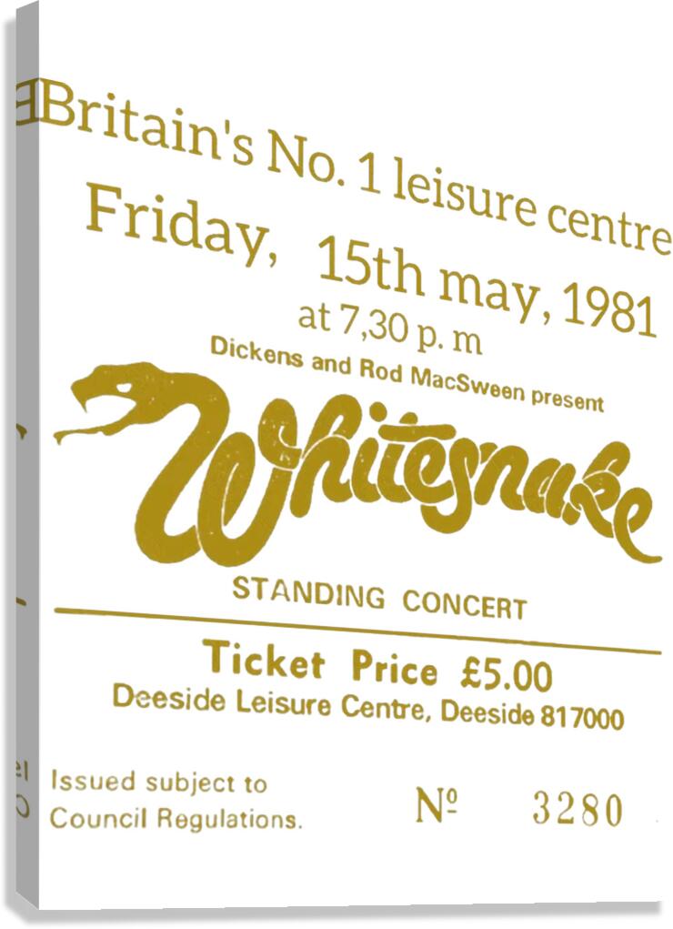 Whitesnake 29 Canvas Print