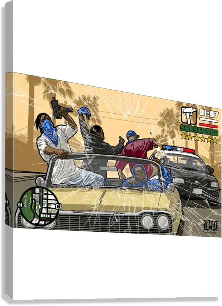 Grand Theft Auto 20 Canvas Print