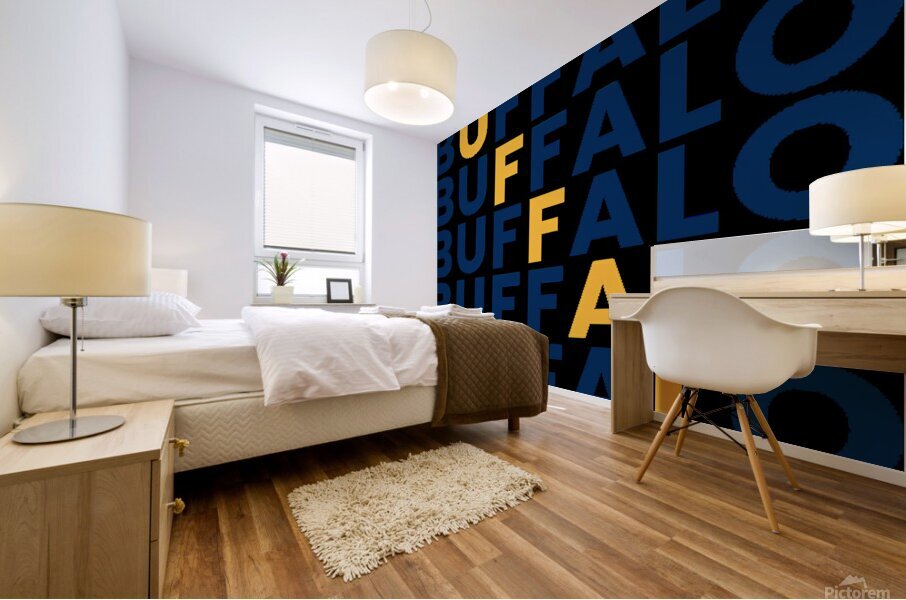 buffalo text Mural print