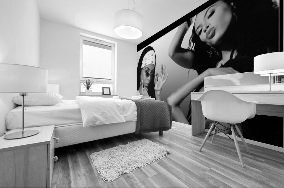 AALIYAH BLACK Mural print