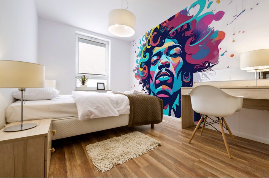 Jimi Hendrix 14 Mural print