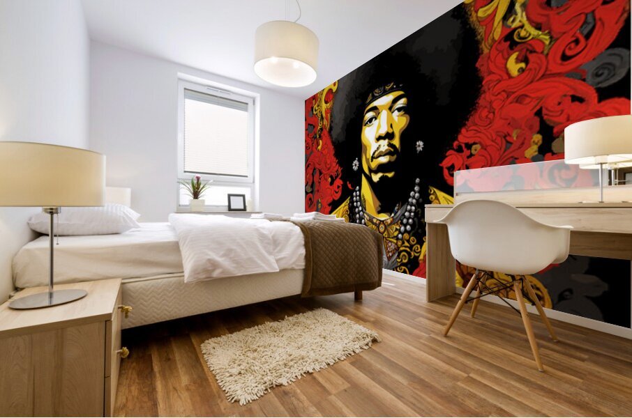 Jimi Hendrix 52 Mural print