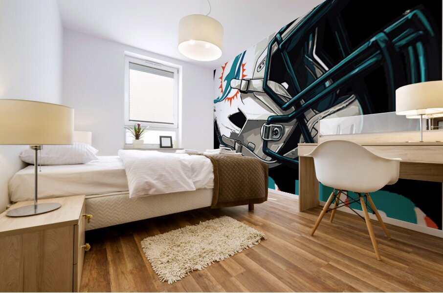 miami dolphins 4 Mural print