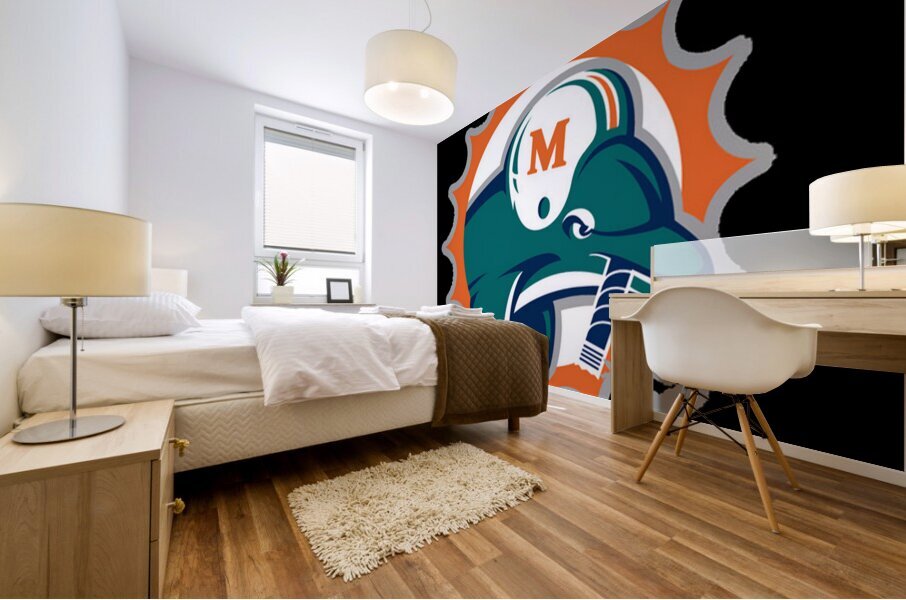 miami dolphins 7 Mural print