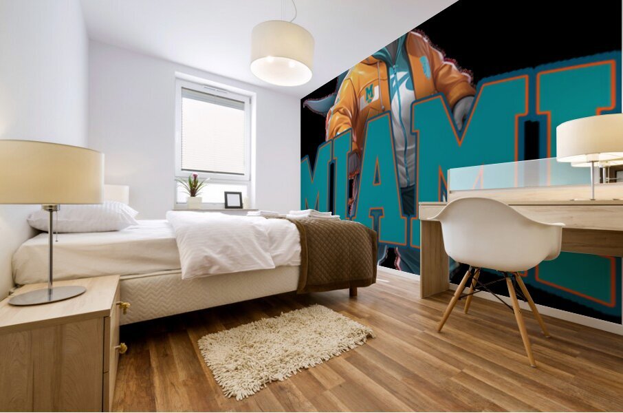 miami dolphins 8 Mural print
