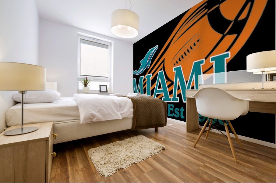 miami dolphins 19 Mural print