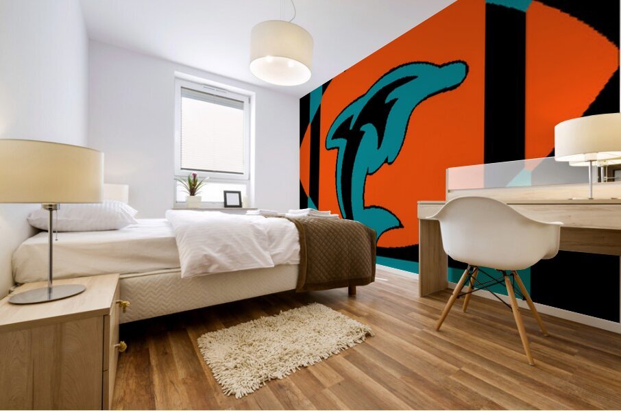 miami dolphins 21 Mural print