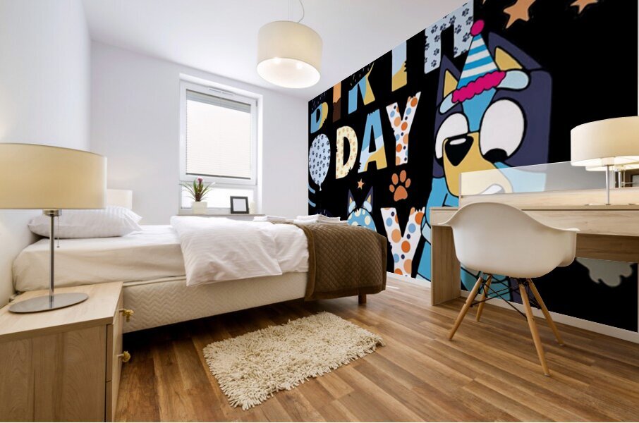 Bluey 60 Mural print