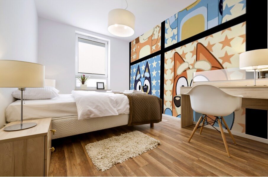 Bluey 66 Mural print
