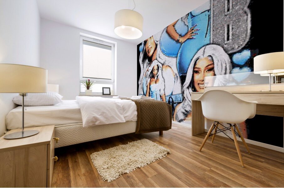 Cardi B 14 Mural print