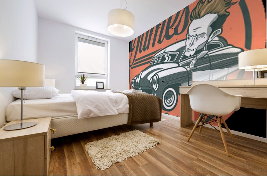 James Dean 3 Mural print