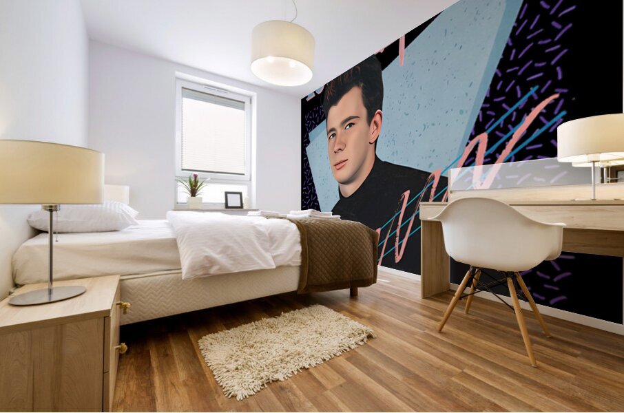 Rick Astley 3 Mural print