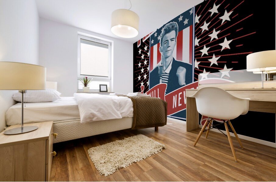 Rick Astley 23 Mural print