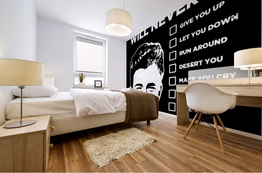 Rick Astley 45 Mural print