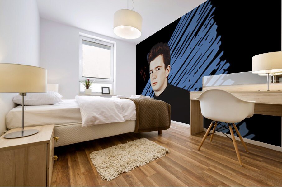 Rick Astley 60 Mural print