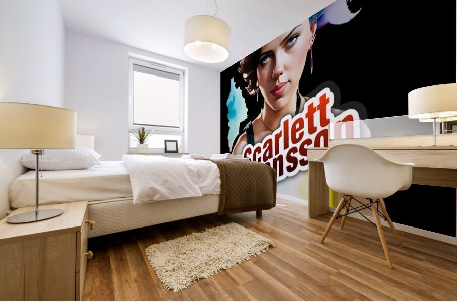 Scarlett Johansson 2 Mural print
