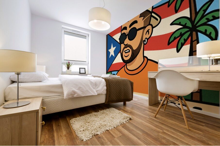 Bad Bunny 37 Mural print