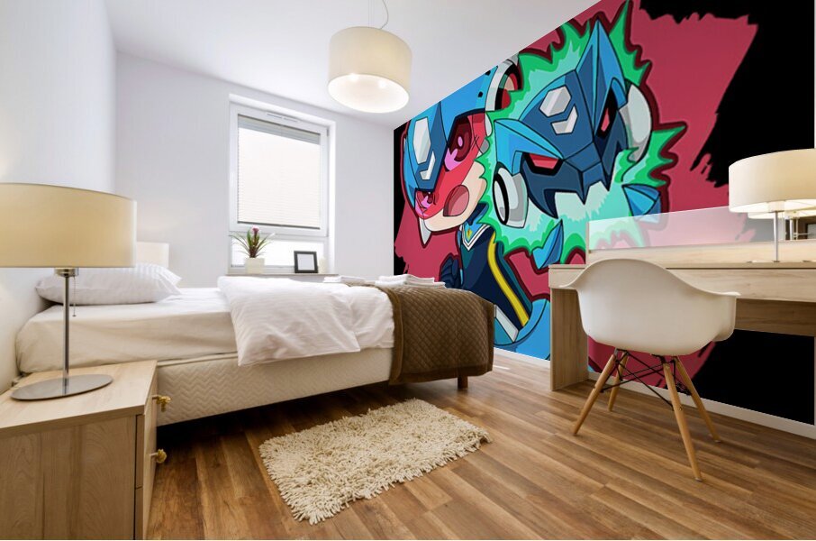 Mega Man 45 Mural print