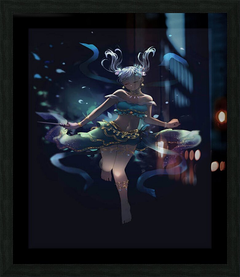 Black clover girl Picture Frame print