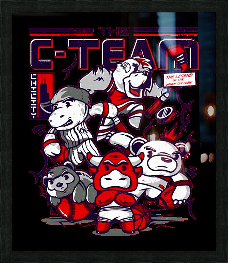 The Chicago Team Picture Frame print