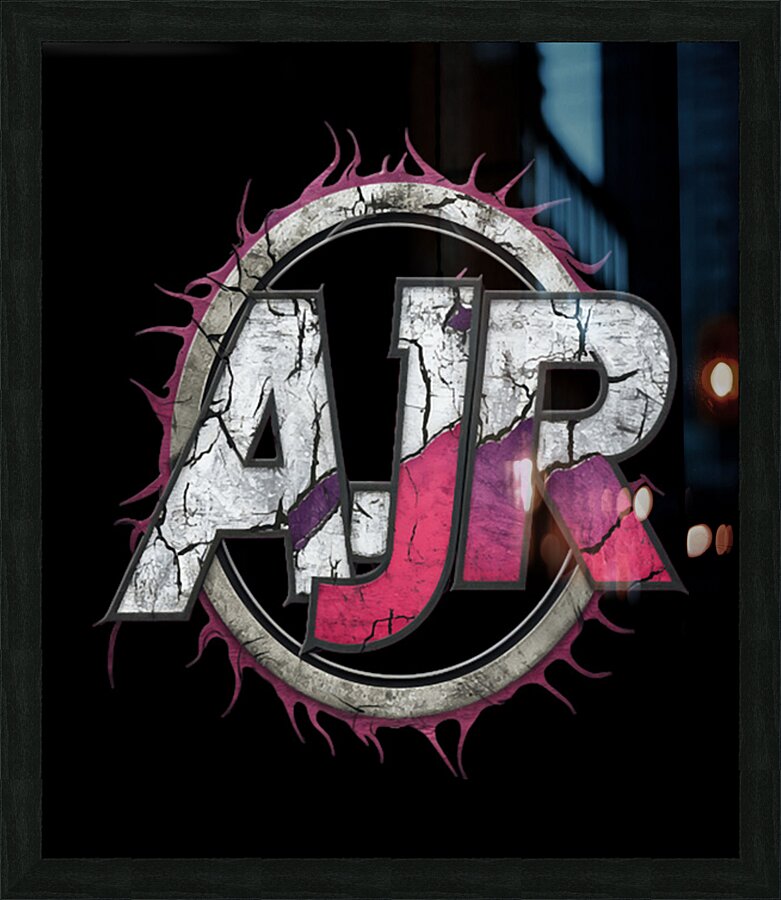 Distressed AJR logo Picture Frame print
