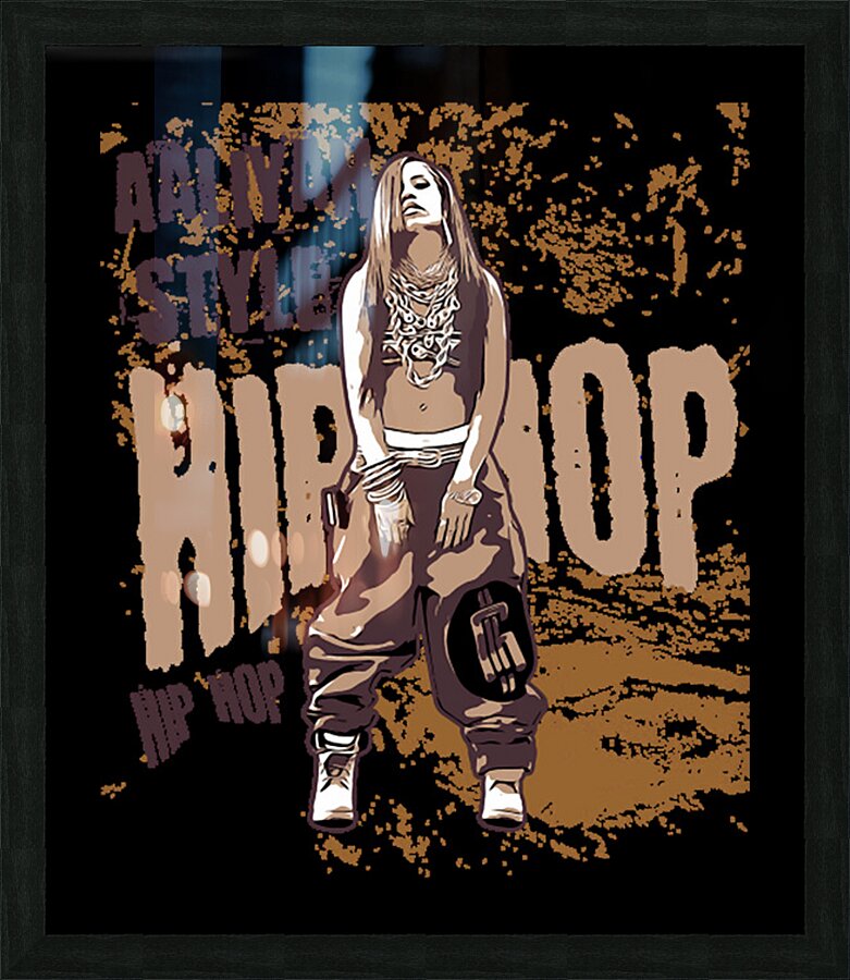 Aaliyah style 90s Picture Frame print