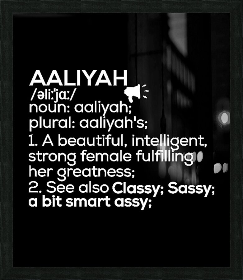 Aaliyah Picture Frame print