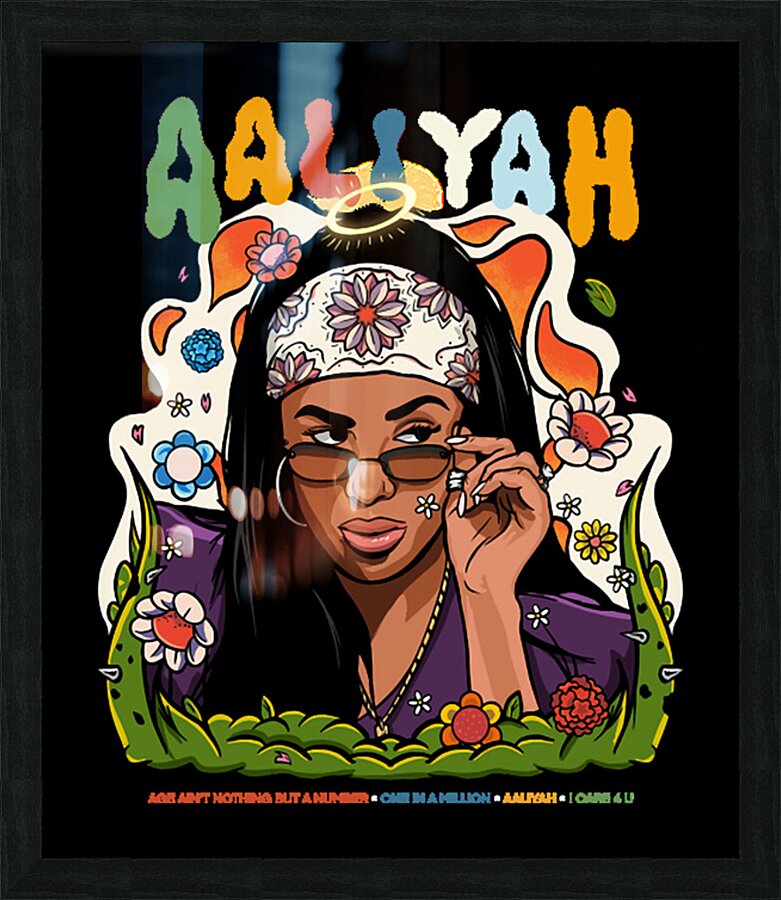 Aaliyah Picture Frame print