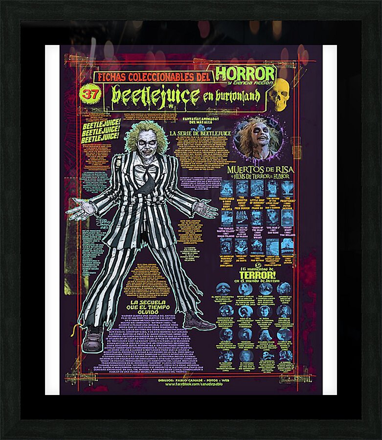 Beetlejuice 20 Picture Frame print