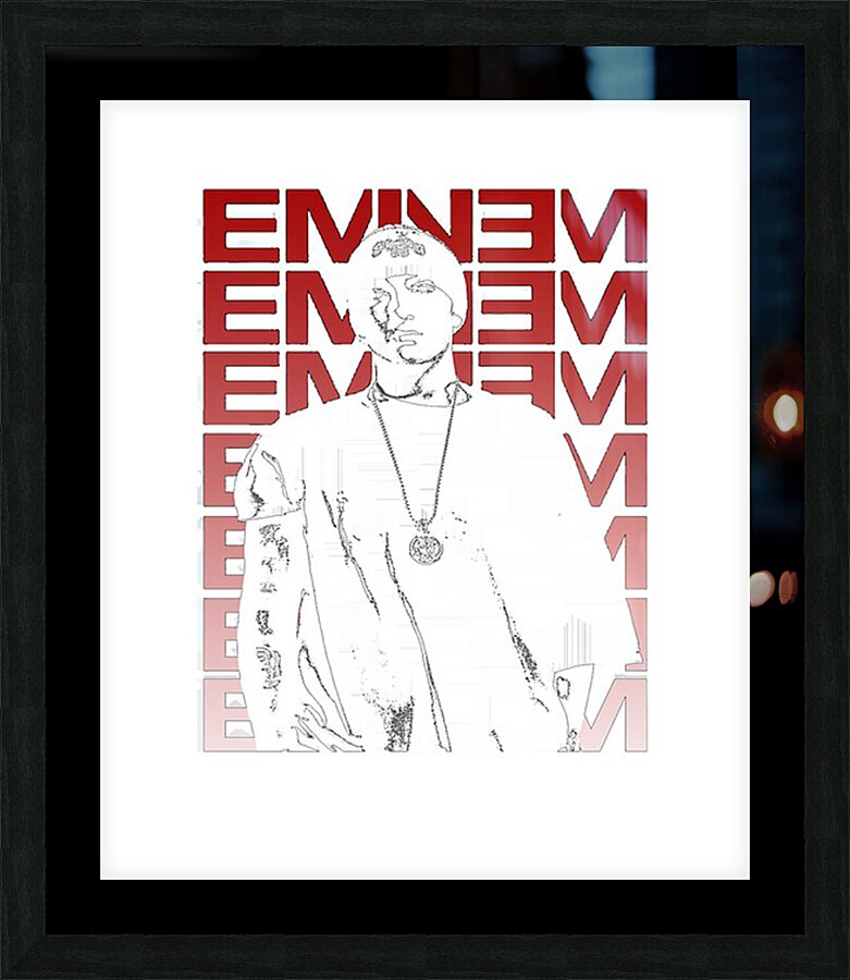 Eminem 7 Picture Frame print