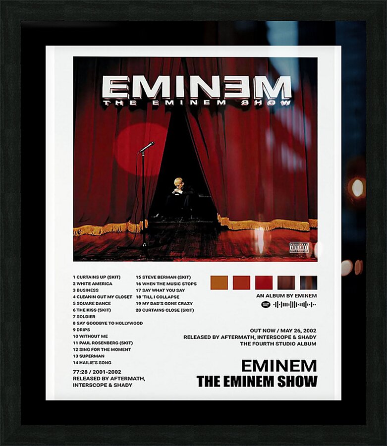Eminem 12 Picture Frame print