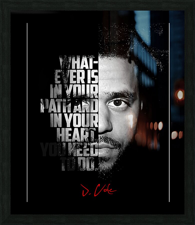 J. Cole 40 Picture Frame print