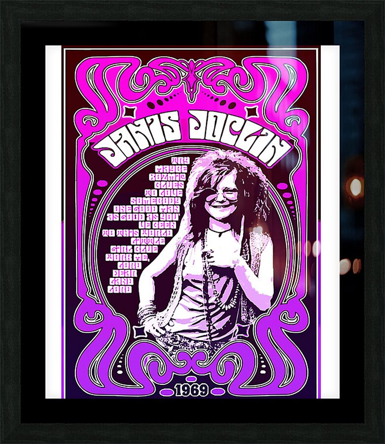 Janis Joplin 21 Picture Frame print