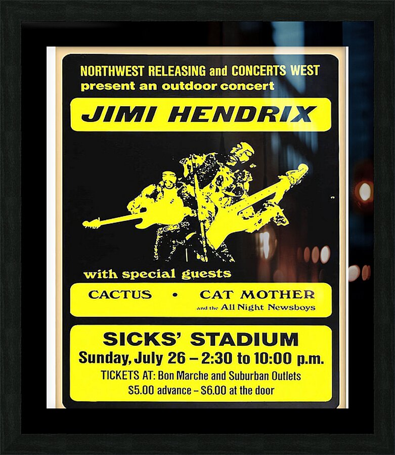Jimi Hendrix 6 Picture Frame print