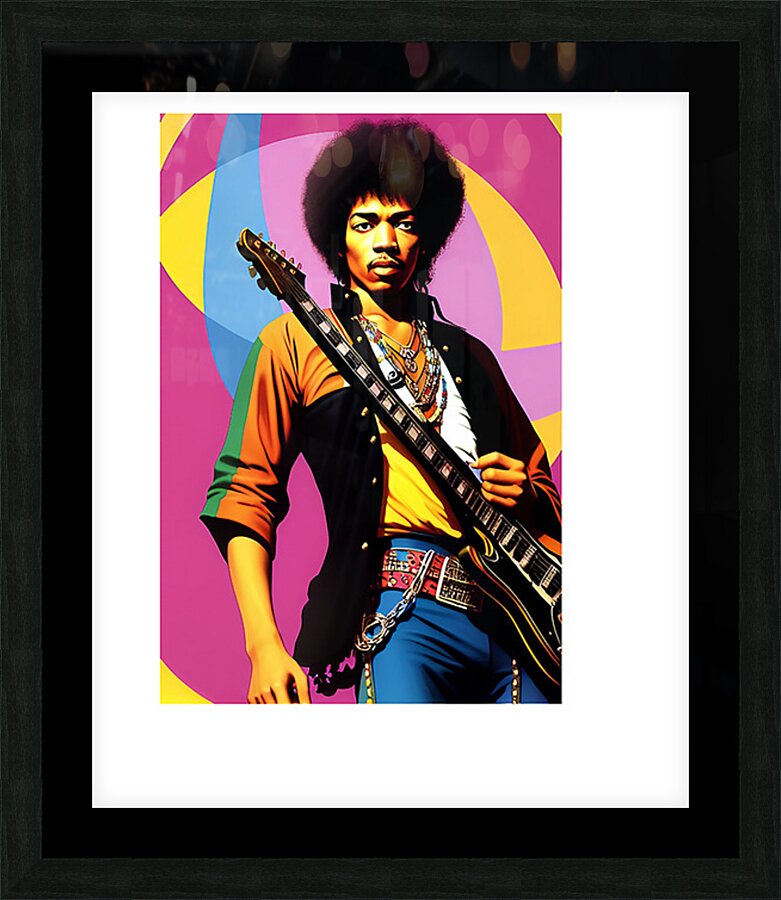 Jimi Hendrix 8 Picture Frame print