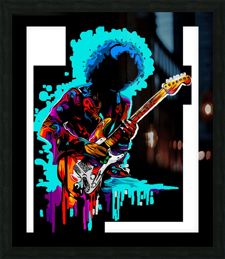 Jimi Hendrix 9 Picture Frame print