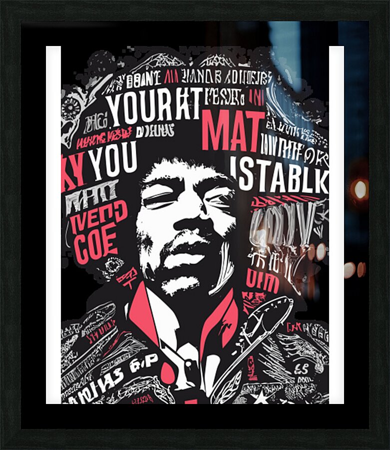Jimi Hendrix 15 Picture Frame print