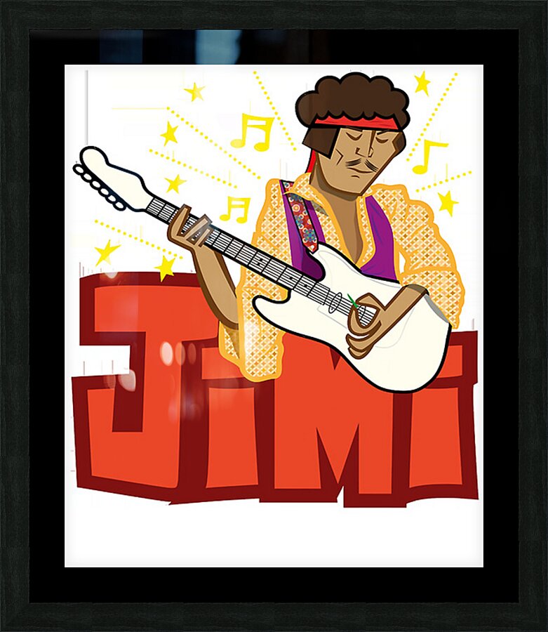 Jimi Hendrix 24 Picture Frame print