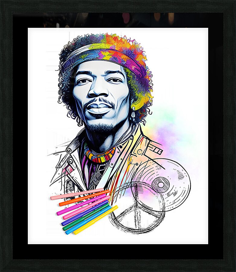 Jimi Hendrix 34 Picture Frame print