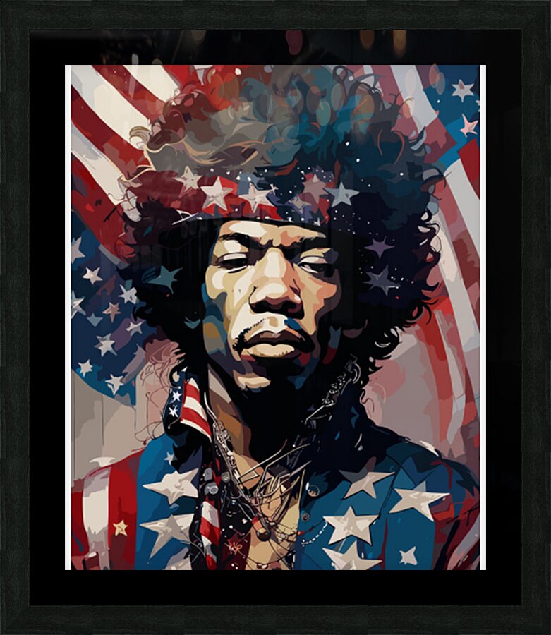 Jimi Hendrix 50 Picture Frame print