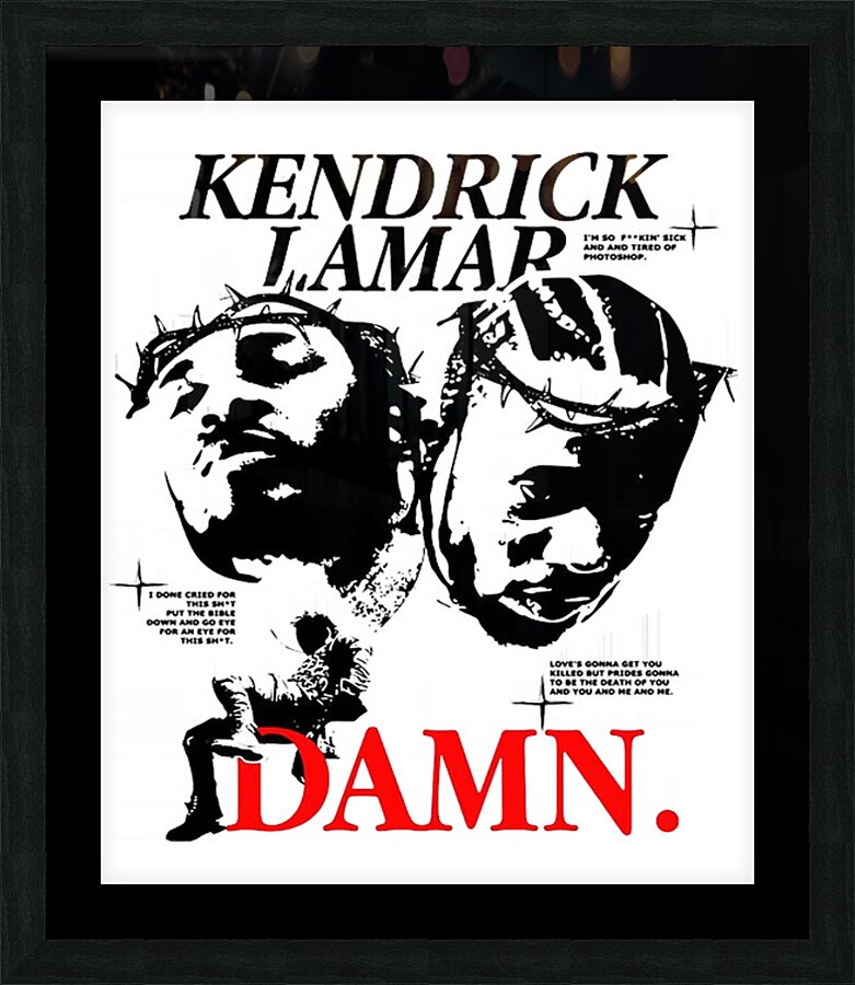 kendrick lamar 8 Picture Frame print