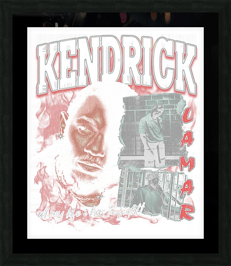 kendrick lamar 47 Picture Frame print