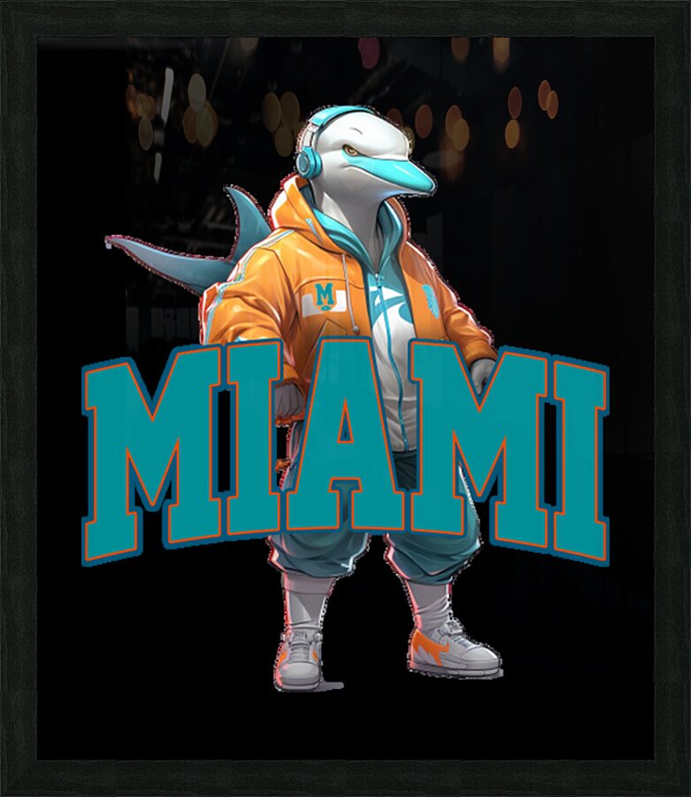 miami dolphins 8 Picture Frame print