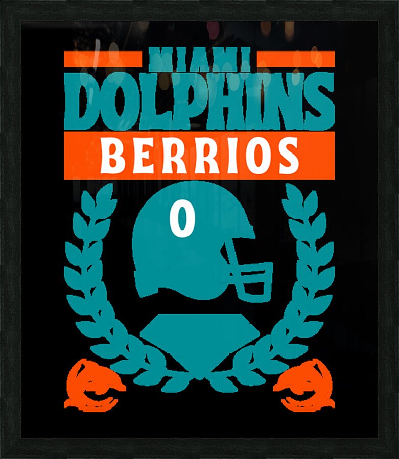 miami dolphins 9 Picture Frame print